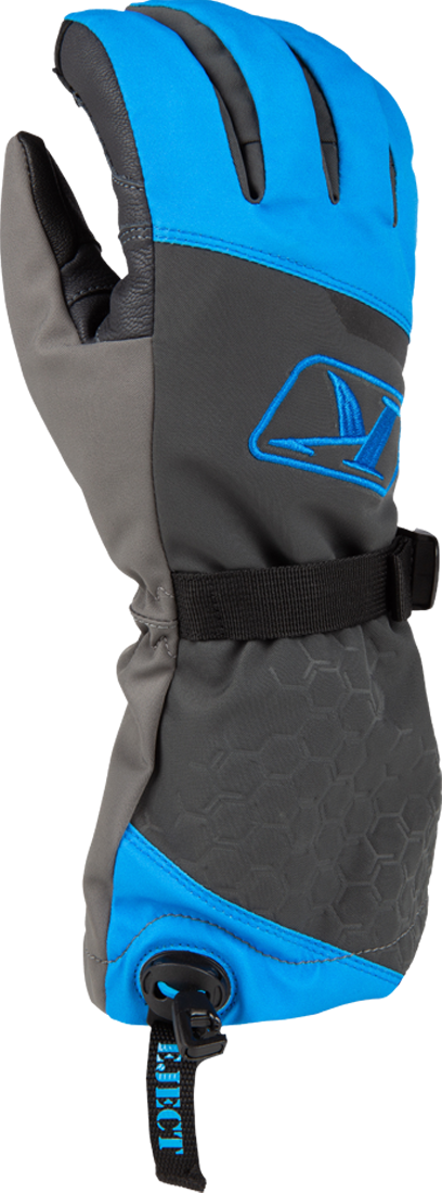 KLIM Guantes  Powerxross Gauntlet Asfalto-Azul Eléctrico Limonada