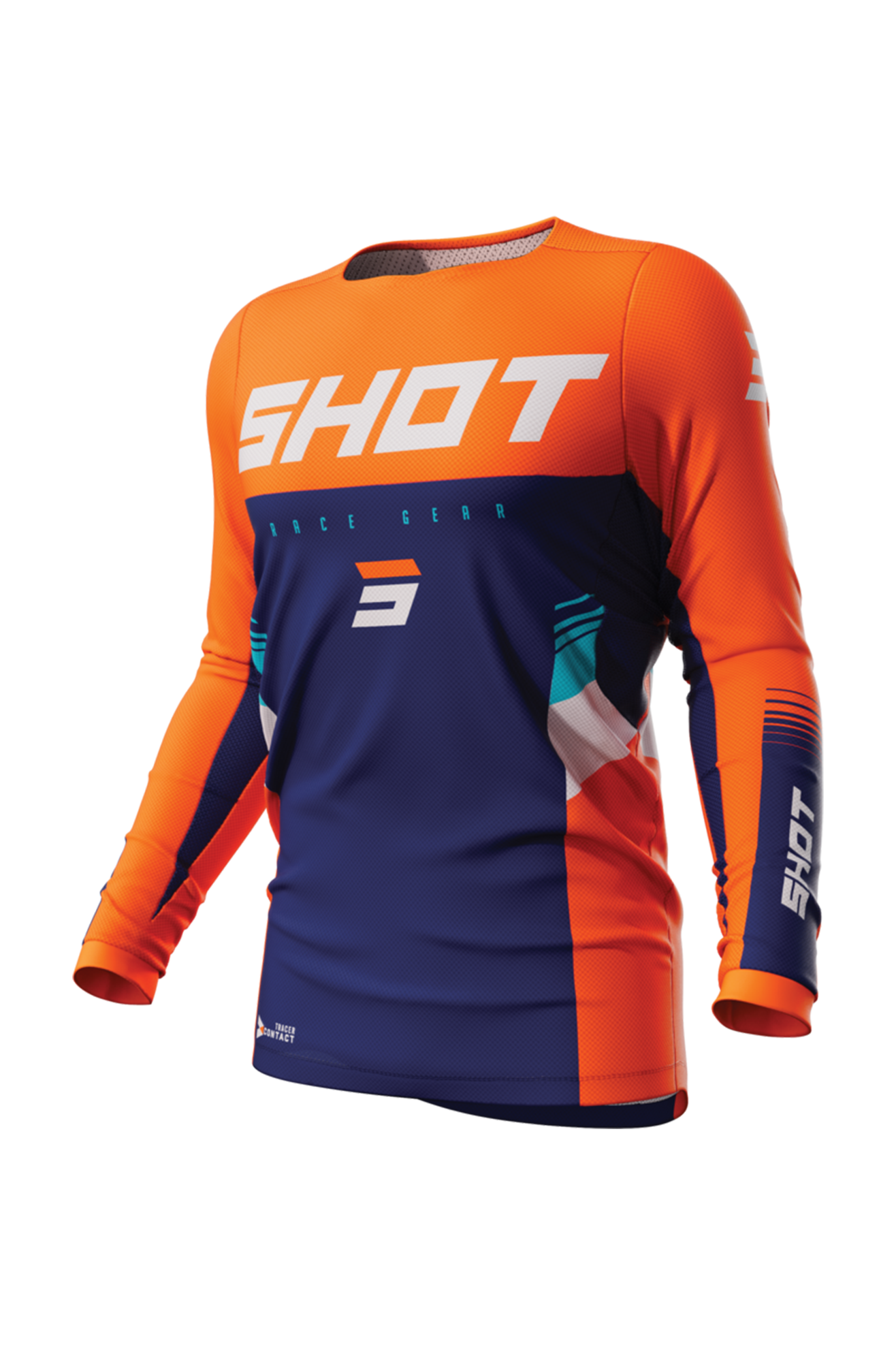 Shot Race Gear Camiseta de Cross Shot Tracer Naranja Neón