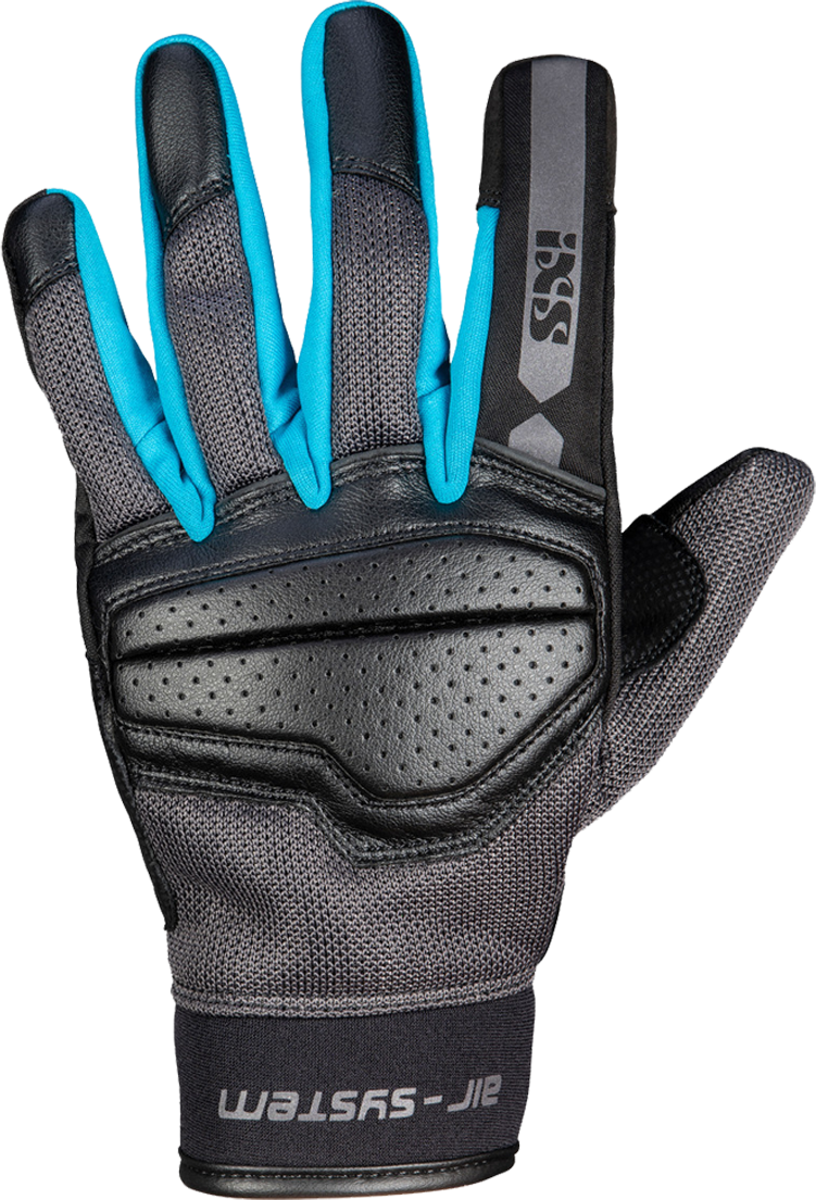 iXS Guantes de Moto para Mujer  Classic Evo-Air Negro-Turquesa