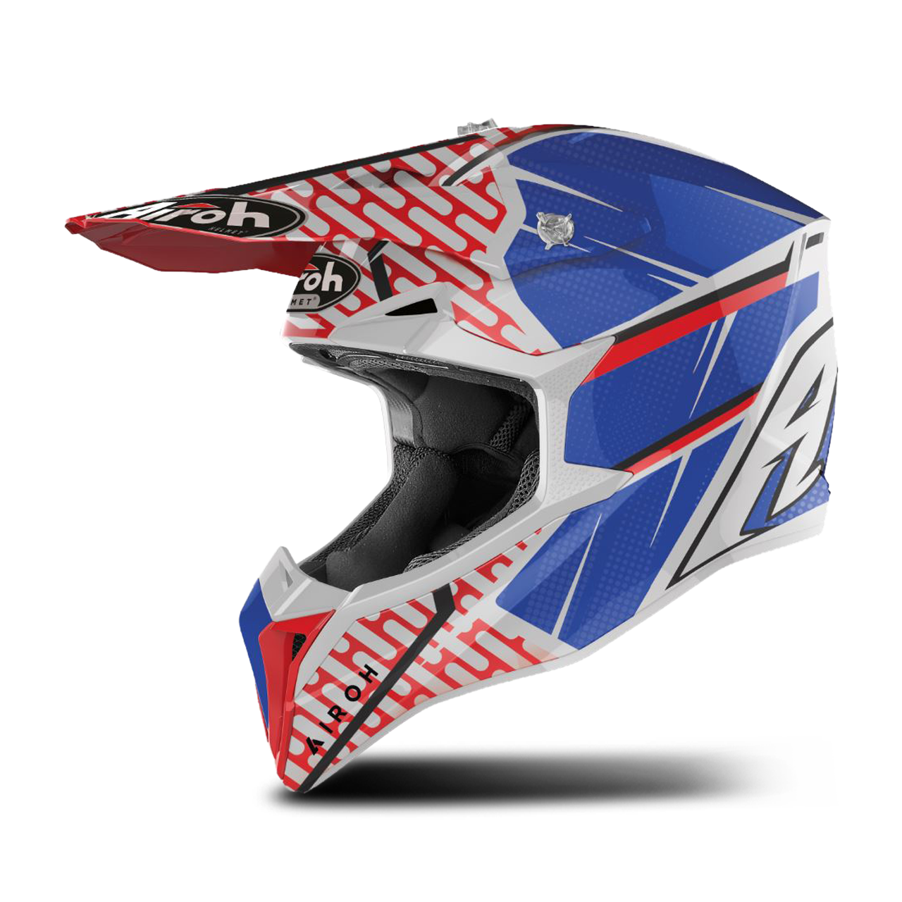 Airoh Casco de Cross  Wraap Idol Azul-Rojo Brillante