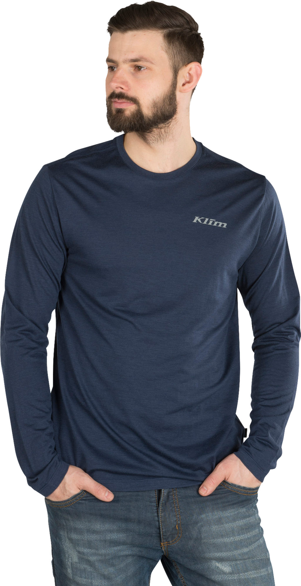 KLIM Camiseta Técnica  Teton Lana Merino Manga Larga Azul