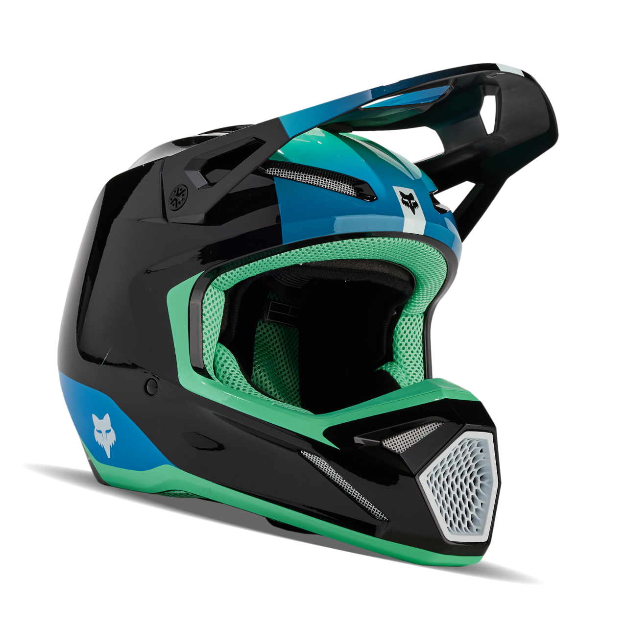 FOX Casco de Cross  V1 Ballast Negro-Azul