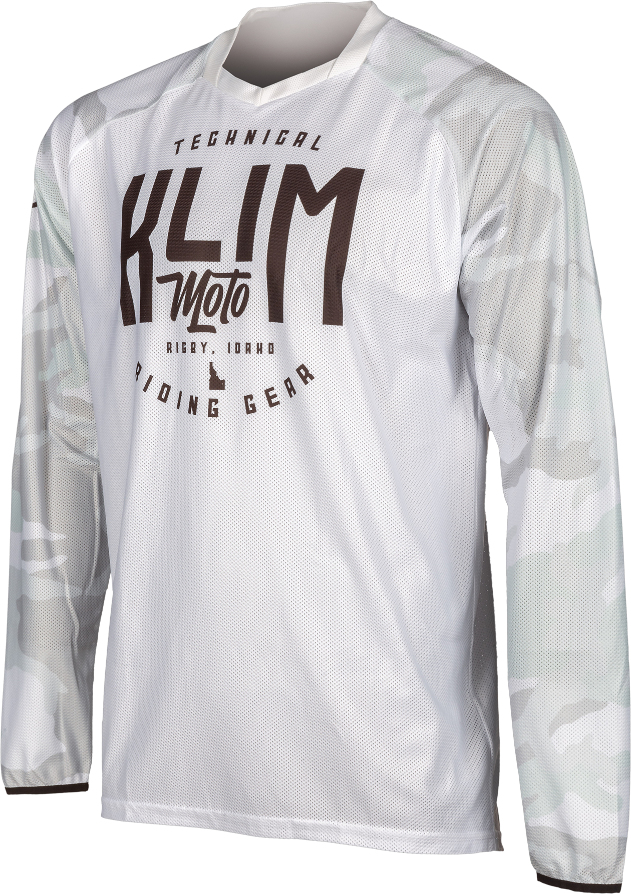 KLIM Camiseta de Cross  Petrol Assault Camuflaje Blanco