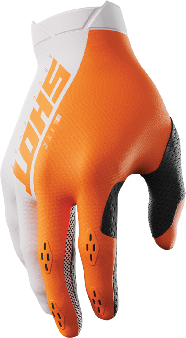 Shot Race Gear Guantes de Cross Shot Lite Naranja Neón