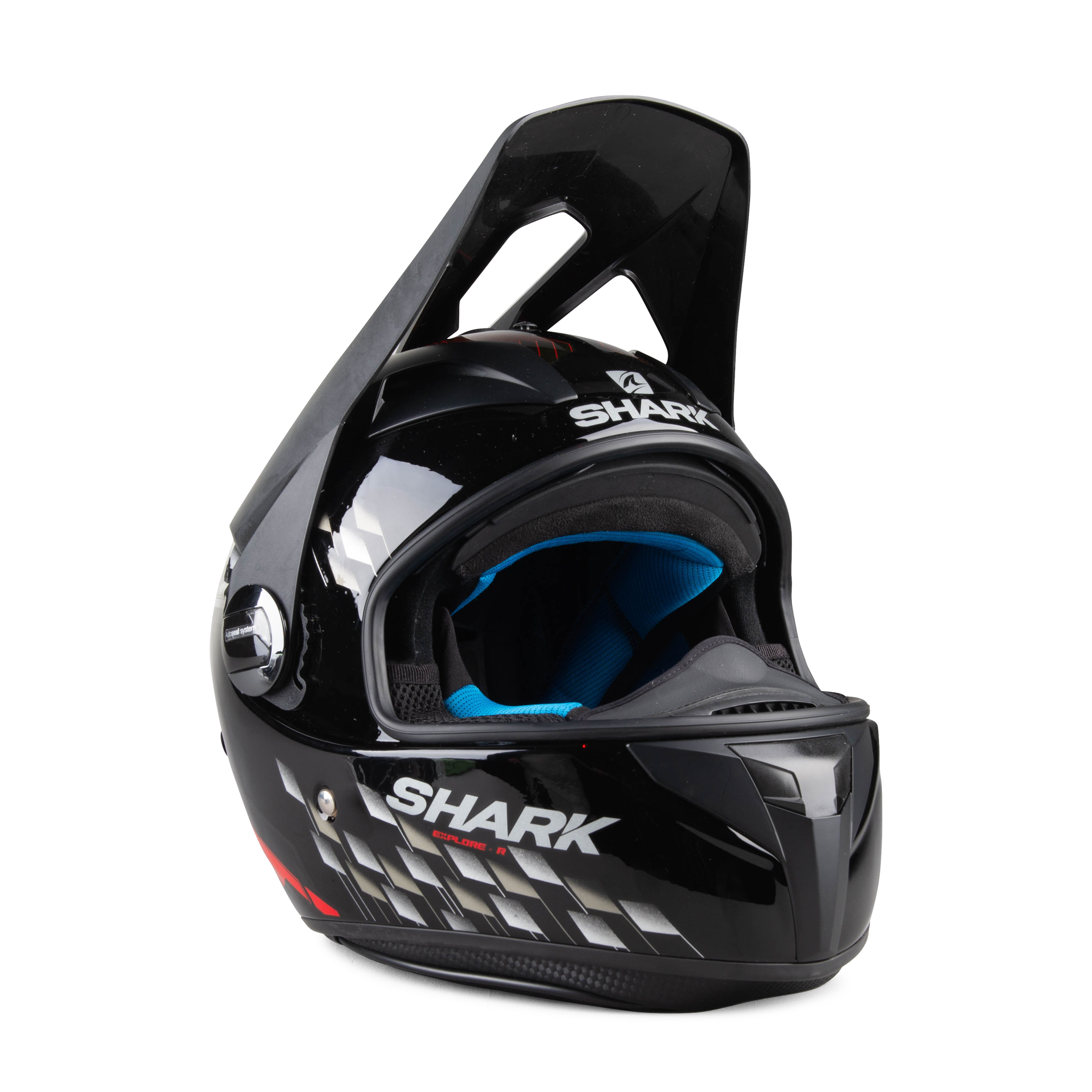 Shark Casco Adventure  Explore-R Arachneus Negro-Blanco