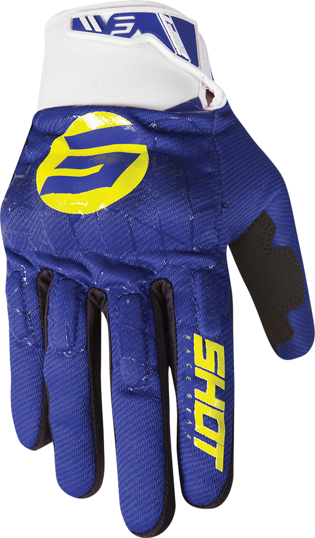 Shot Race Gear Guantes de Cross Shot Drift Spider Azul Marino-Amarillo