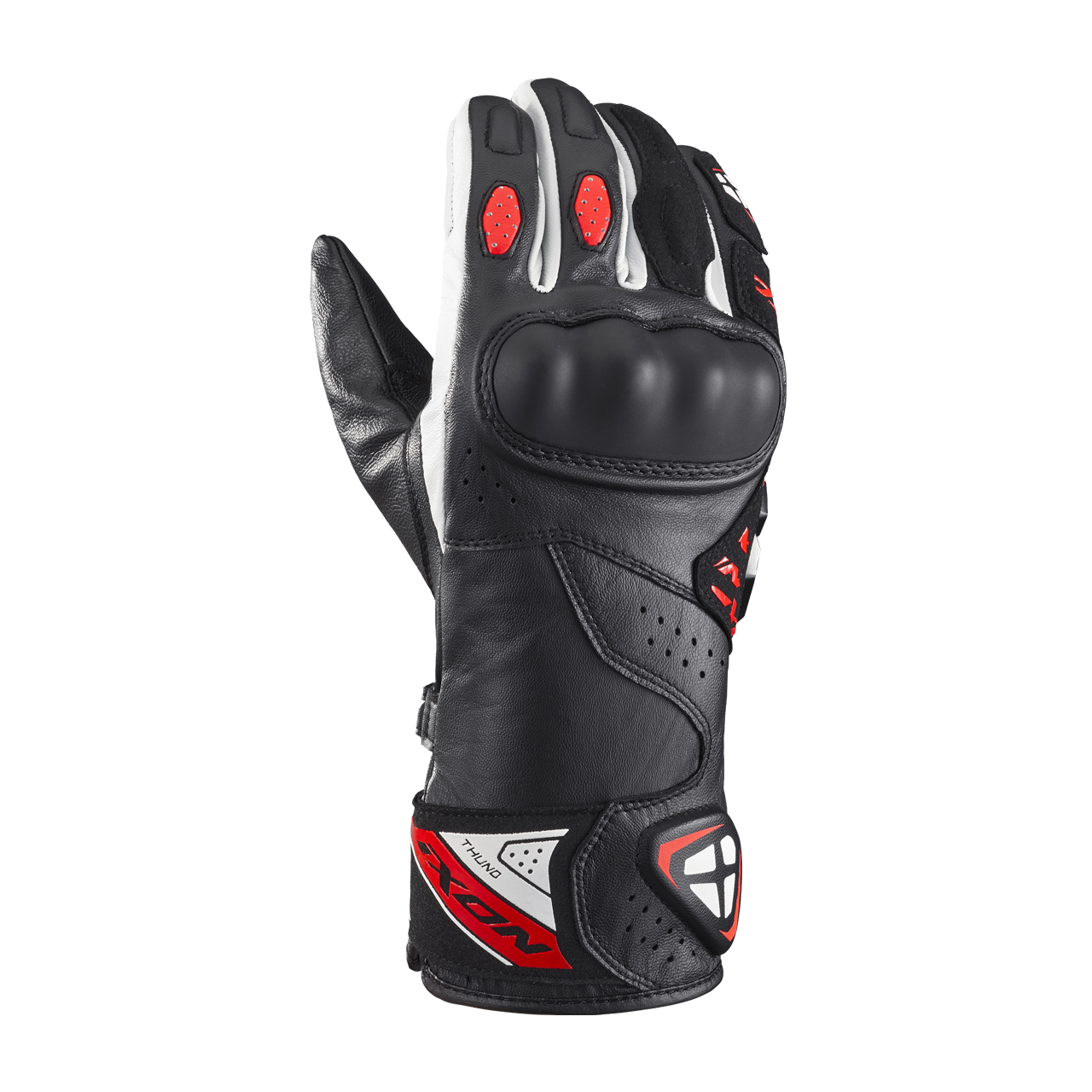 Ixon Guantes de Moto  Thund Negro-Rojo-Blanco