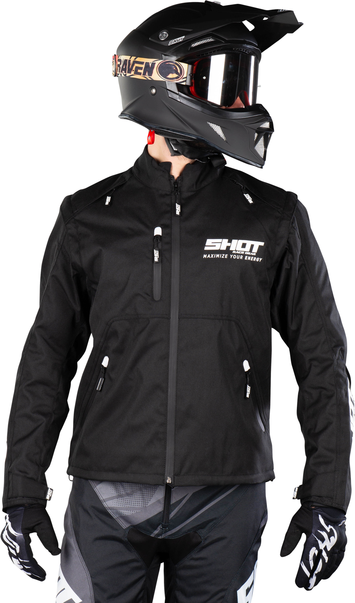 Shot Race Gear Chaqueta de Enduro Shot Contact Negro-Blanco