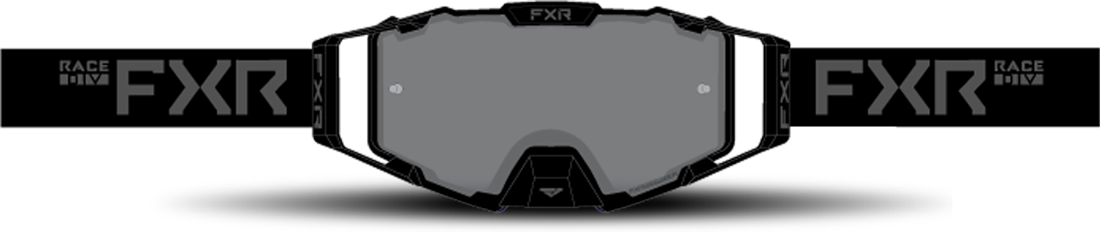 FXR Gafas de Cross  Combat Lente Ahumada Negra