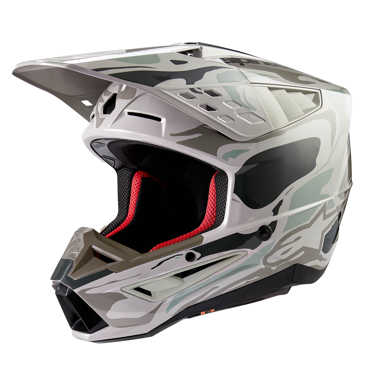 Alpinestars Casco de Cross  SM5 Mineral Gris-Verde