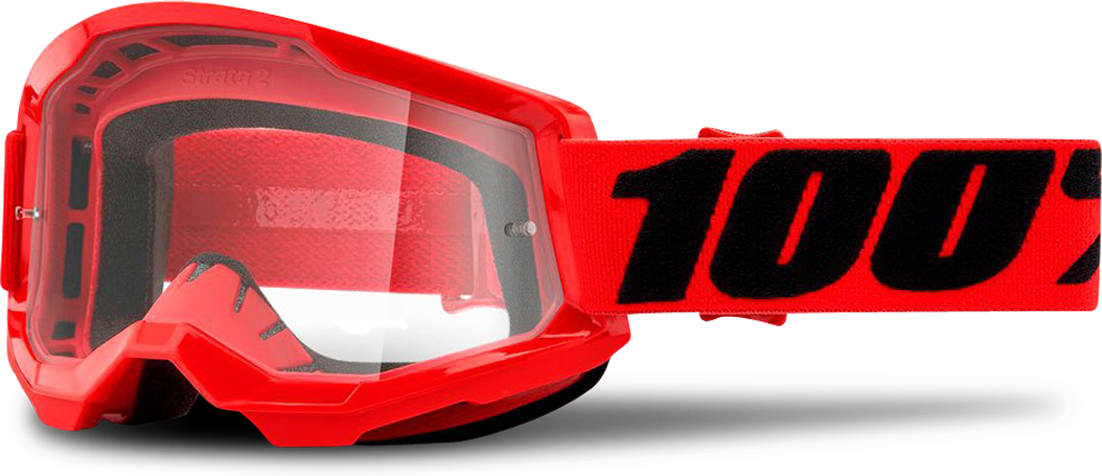 100% Gafas de Cross  Strata 2 Niño Rojas