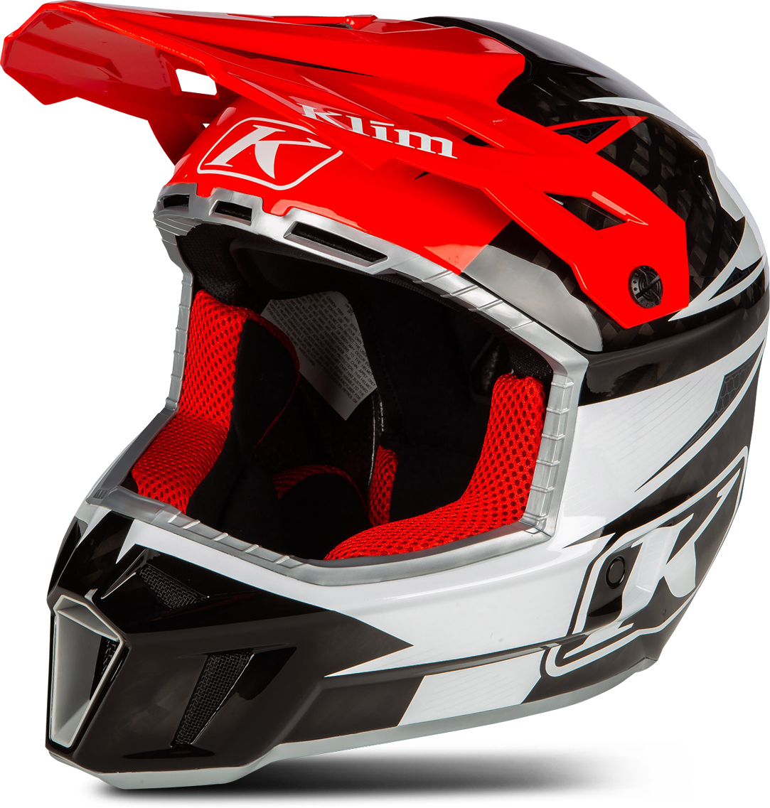 KLIM Casco de Cross  F3 Carbon Pro Striker Roca Roja