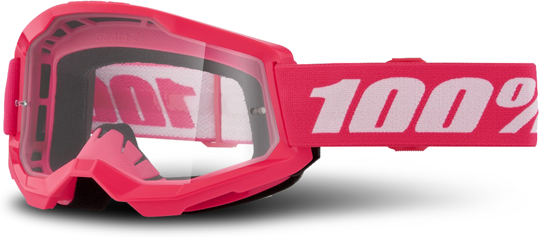 100% Gafas de Cross  Strata 2 Rosa-Transparente