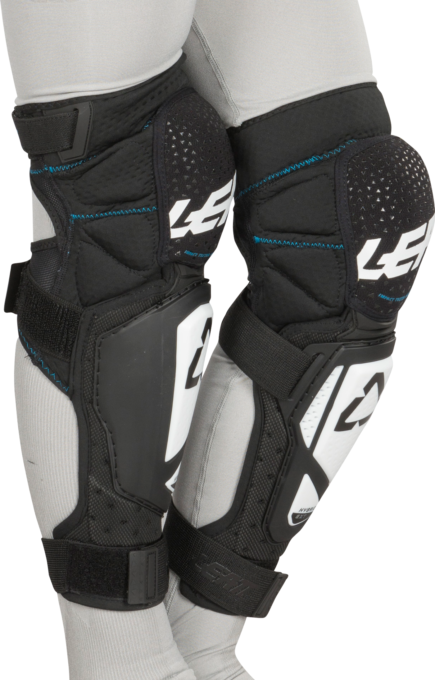 Leatt Rodilleras/Espinilleras  3DF Hybrid EXT Junior Blanco-Negro