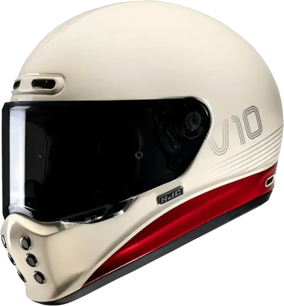 HJC Casco Integral  V10 Tami Beige-Rojo