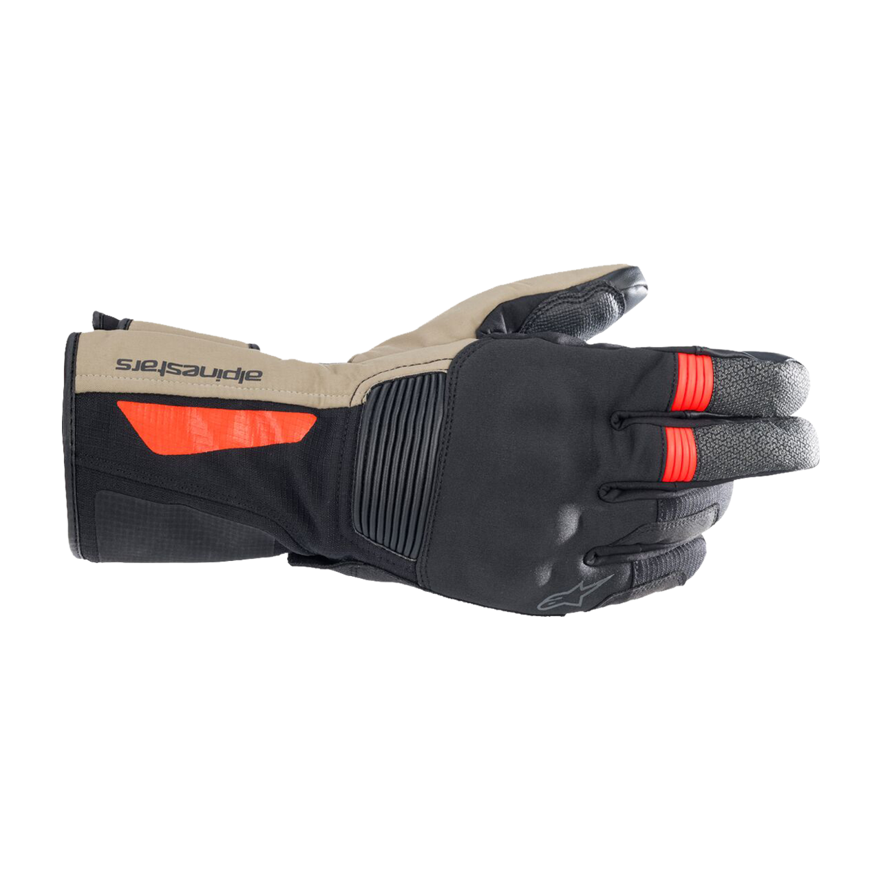 Alpinestars Guantes de Moto  Denali Aerogel Drystar® Negro-Caqui Oscuro-Rojo Fluo