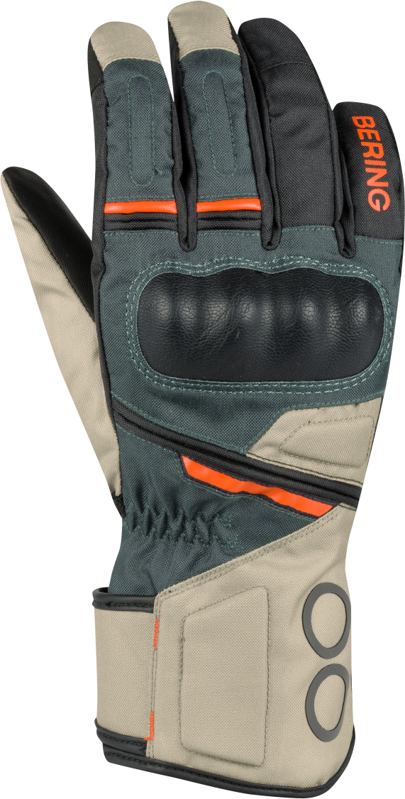 Bering Guantes de Moto  Siberia Beige-Gris-Naranja