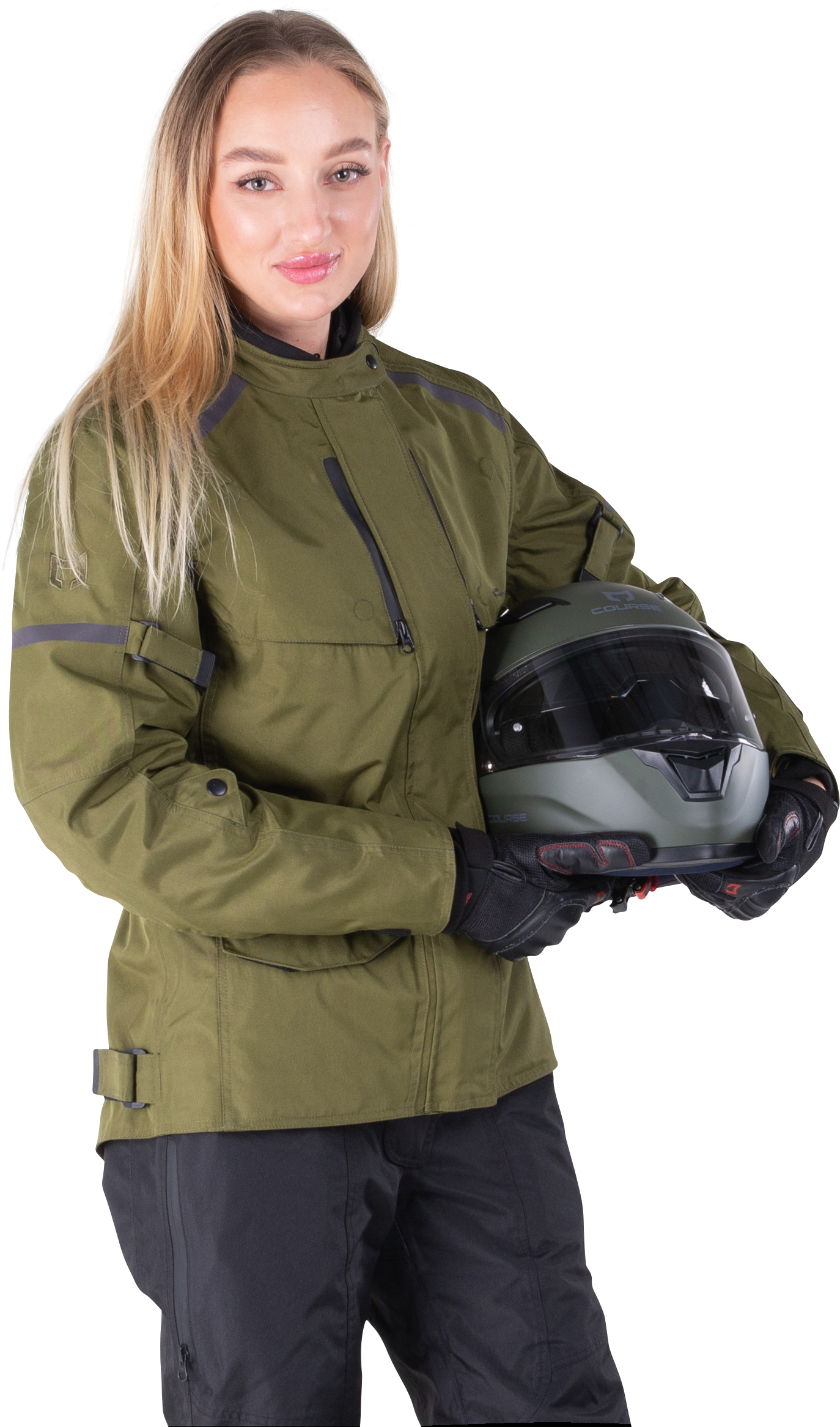 Course Chaqueta de Moto para Mujer  Commuter Verde