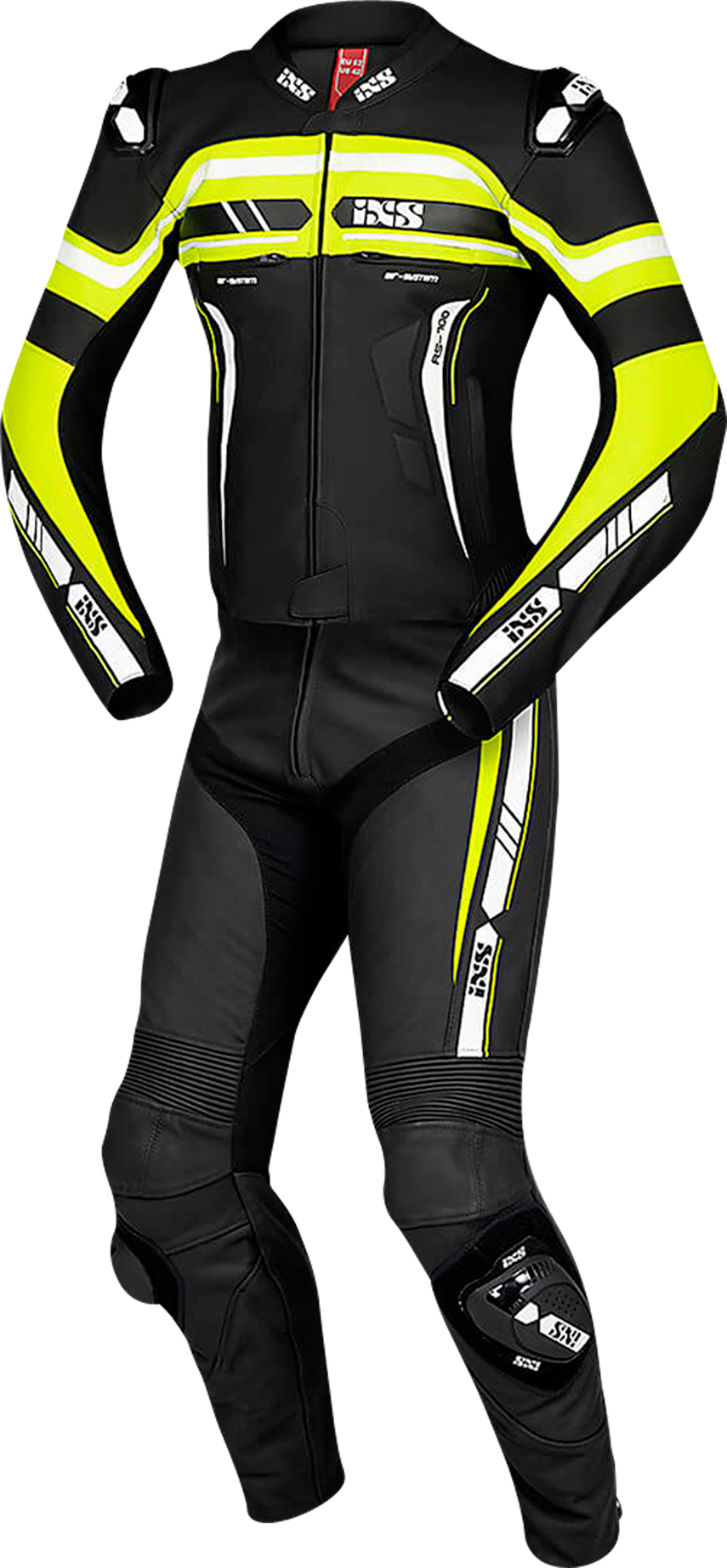 iXS Traje de cuero  RS-700 Negro-Amarillo-Blanco 2-Piezas