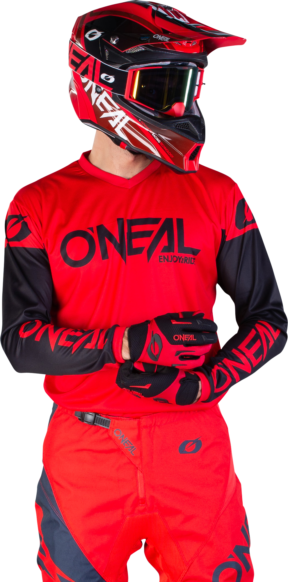 O'Neal Camiseta de Cross  Element Rojo-Negro