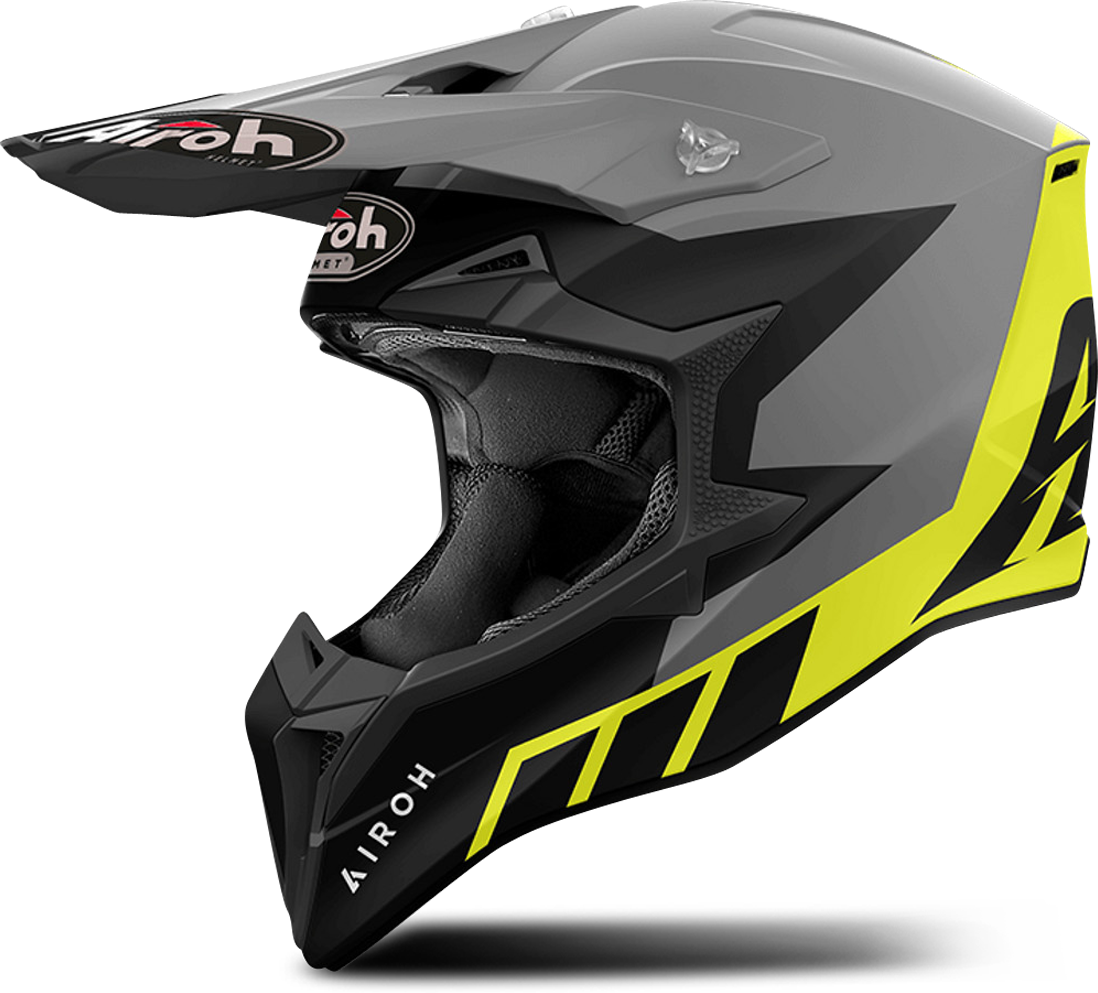 Airoh Casco de Cross  Wraap Reloaded Amarillo Mate