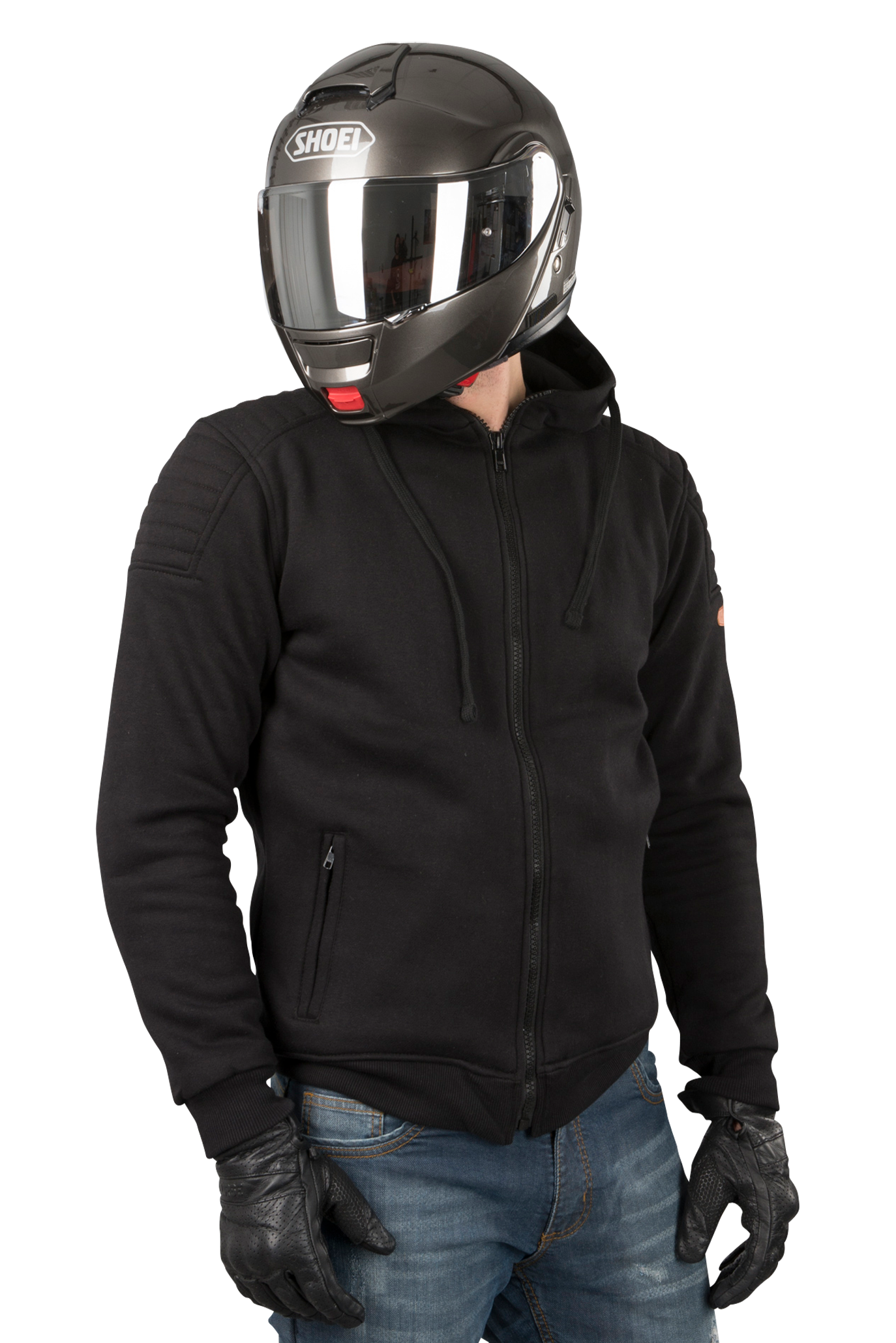 Course Chaqueta con capucha de Moto  Hero Refuerzo Aramida Negra