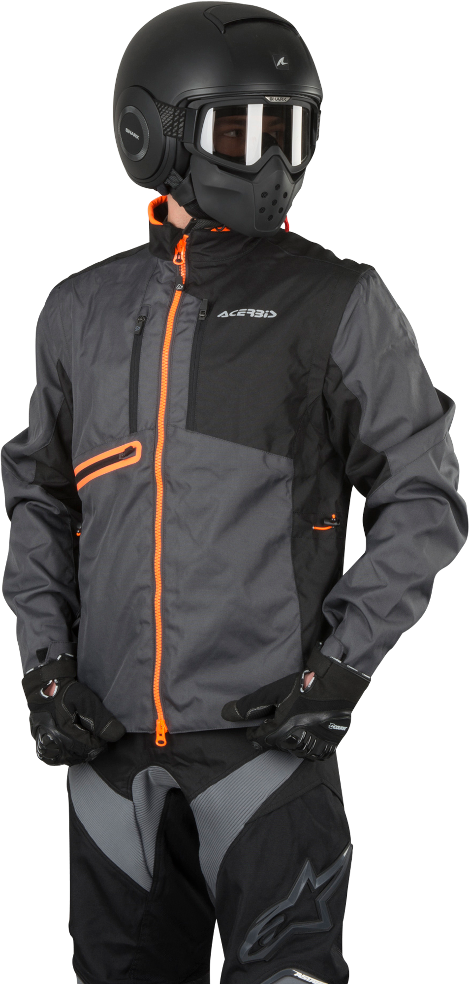 Acerbis Chaqueta de Enduro  One Negro-Naranja