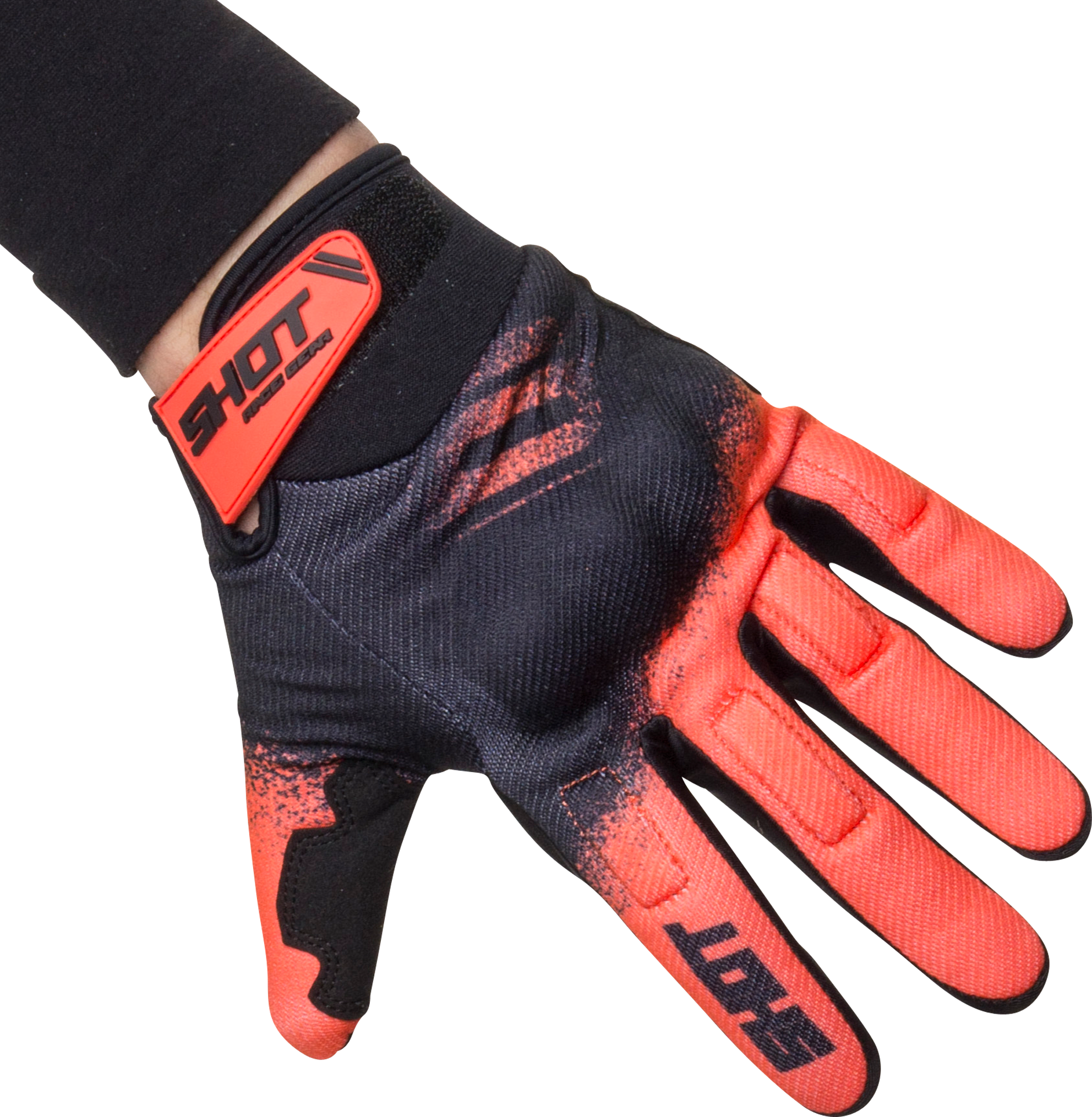 Shot Race Gear Guantes de Cross Shot Drift Smoke Naranja Neón