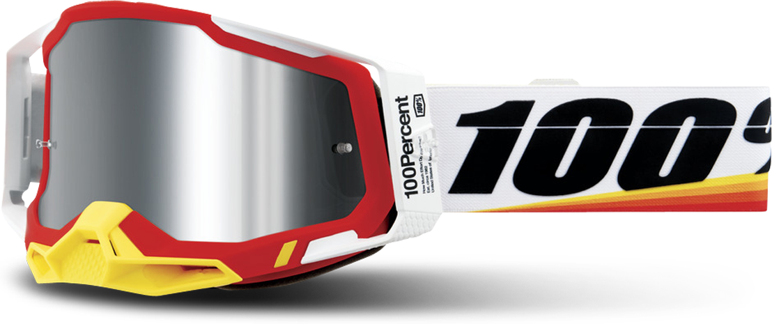 100% Gafas de Cross  Racecraft 2 Arsham Roja- Lente Espejo Plateado