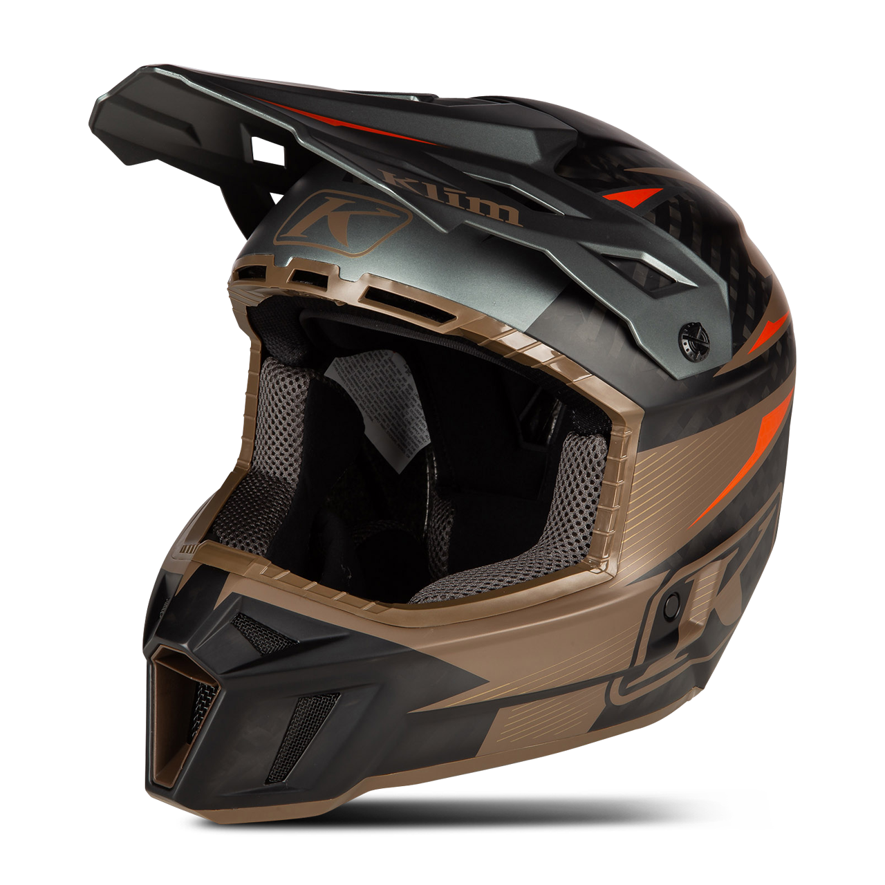 KLIM Casco de Cross  F3 Carbon Pro Striker Potter's Arcilla