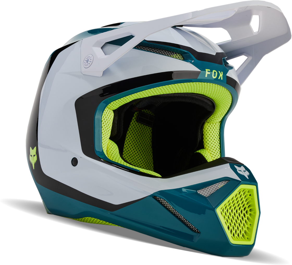 FOX Casco de Cross  V1 Nitro Azul Maui