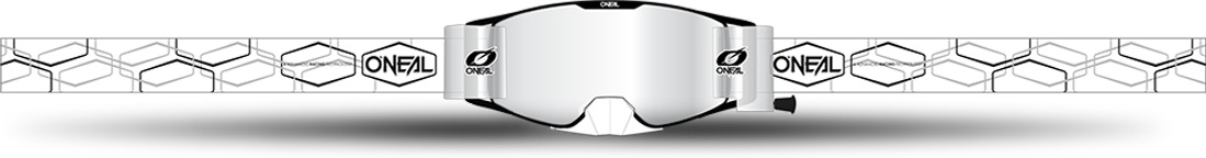 O'Neal Gafas de Cross  B-30 Roll Off Hexx Negro-Blanco