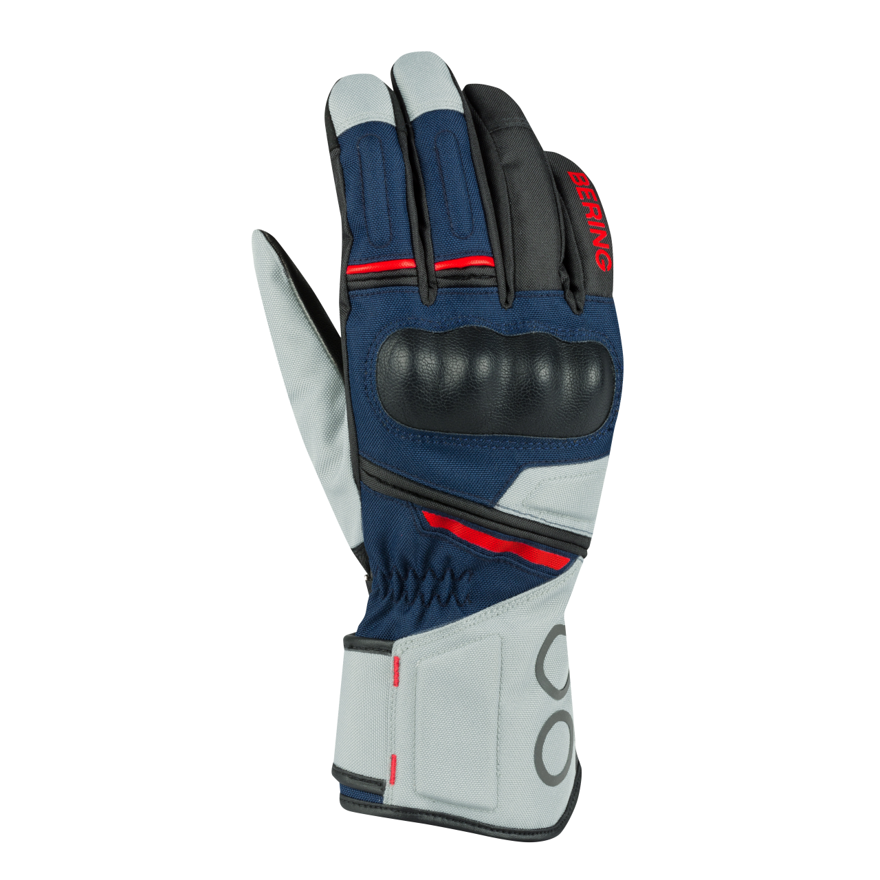 Bering Guantes de Moto Mujer  Siberia Gris-Azul-Rojo