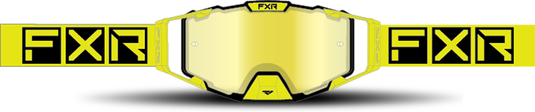 FXR Gafas de Cross  Pilot Bronze Lente HiDef/Amarillo Espejo Hivis