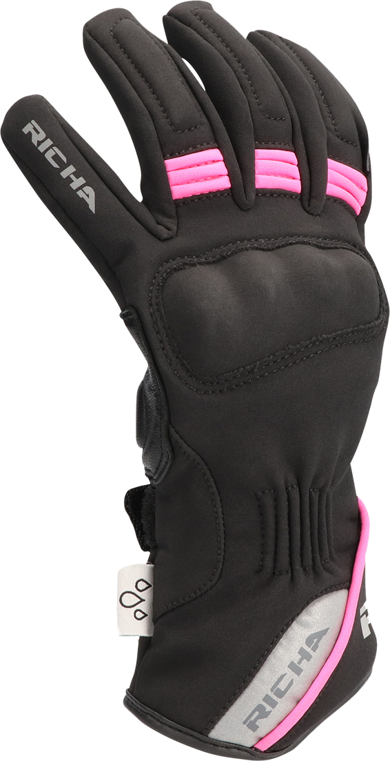 Richa Guantes de Moto para Mujer  Torch Negro-Rosa