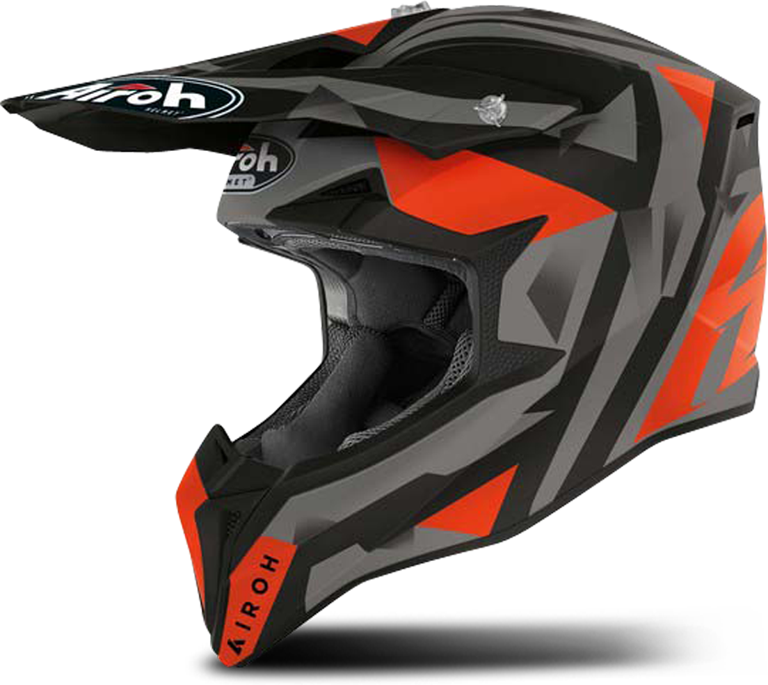 Airoh Casco de Cross  Wraap Naranja Mate