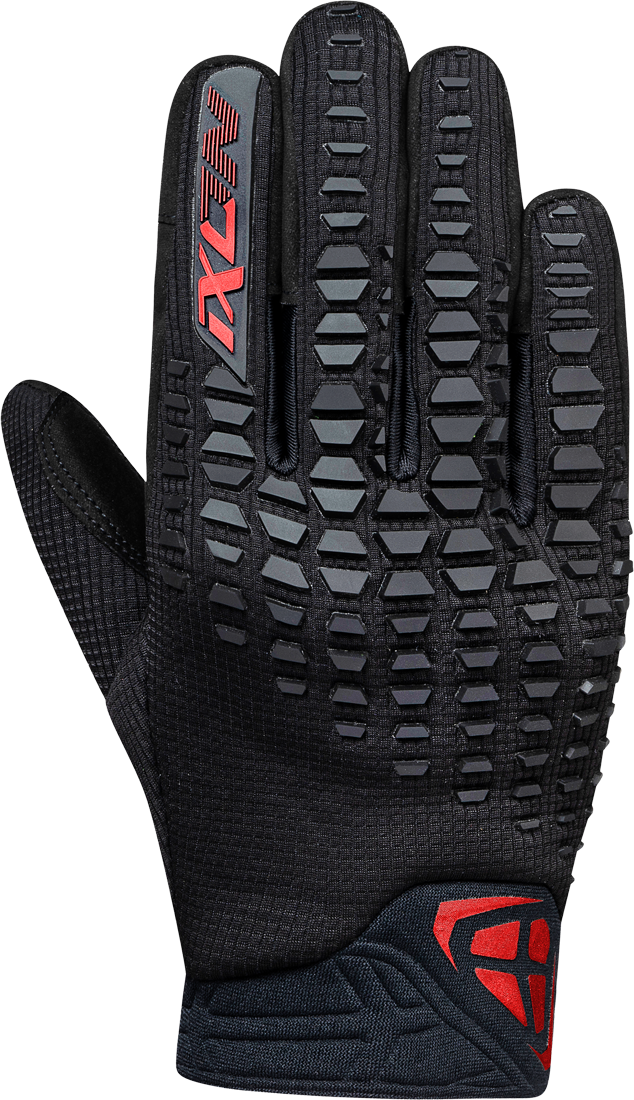 Ixon Guantes de Moto  Oregon Negro-Rojo Brillante