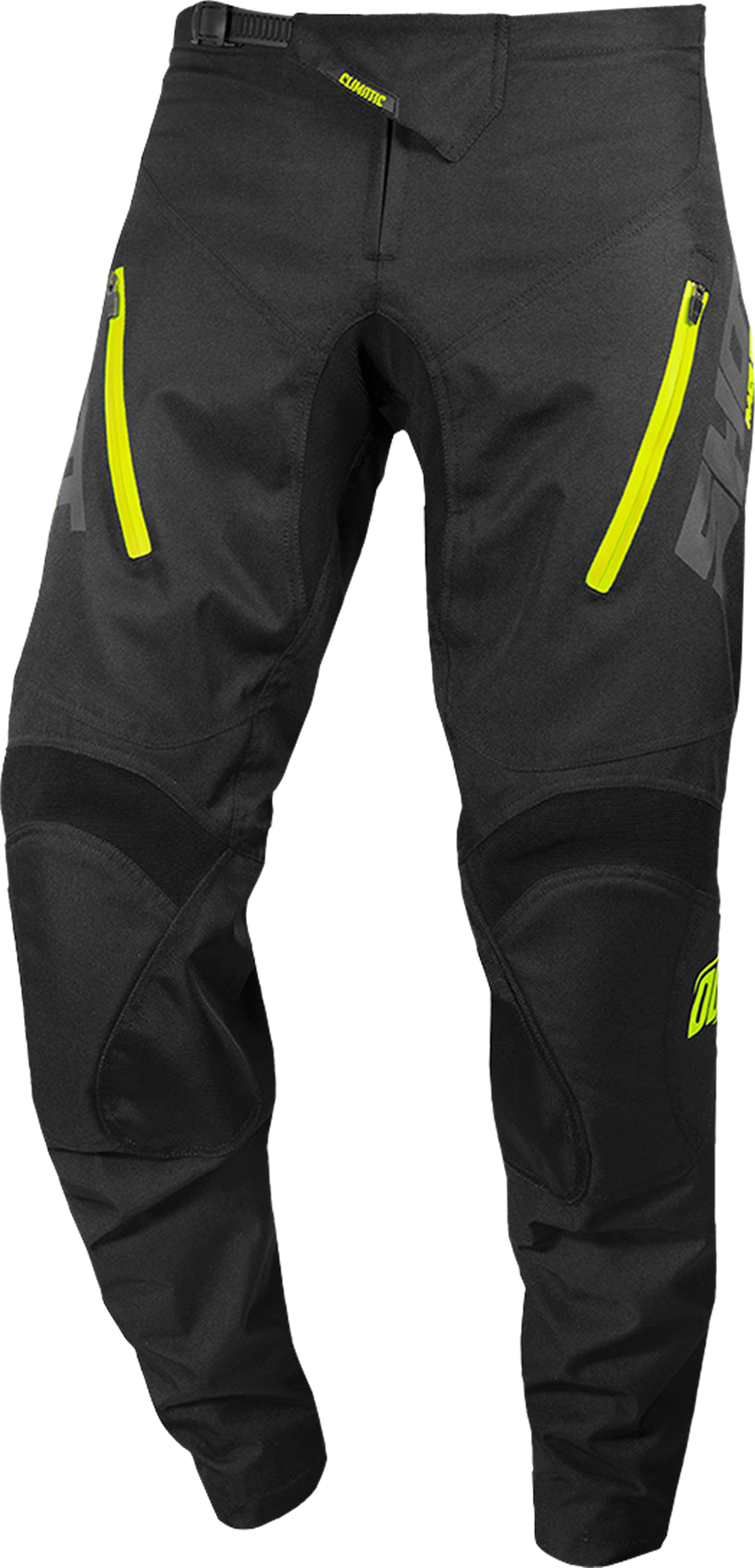 Shot Race Gear Pantalones de Cross Shot Climatic Negro-Amarillo Fluo