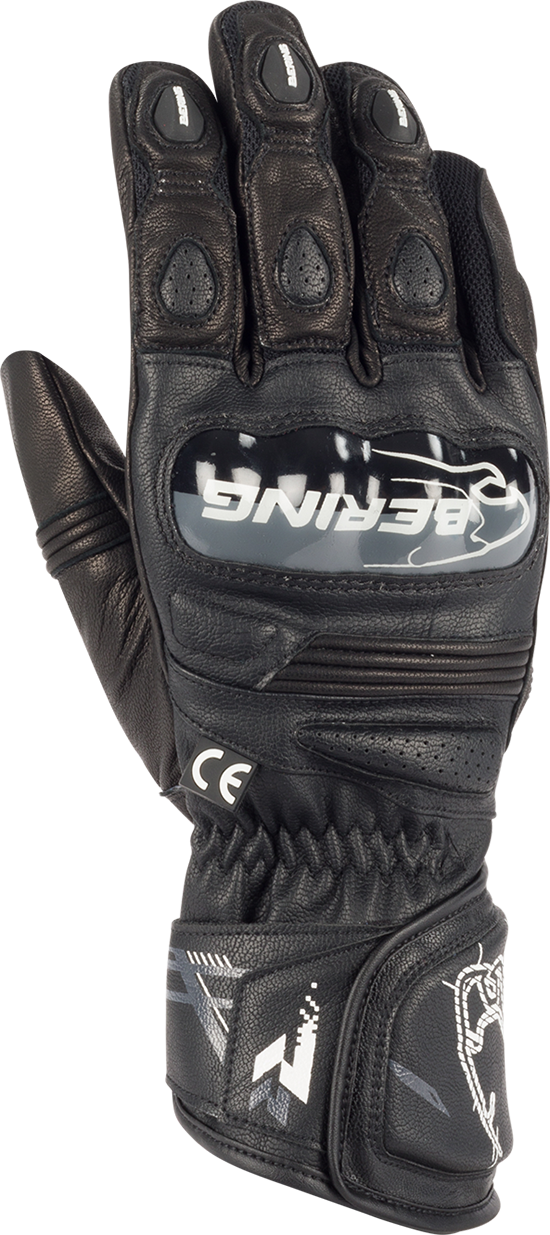 Bering Guantes de Moto  Snap Negro-Blanco