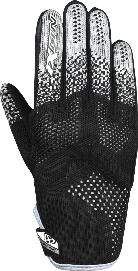 Ixon Guantes de Moto Mujer  IXFLOW KNIT Negro-Plateado