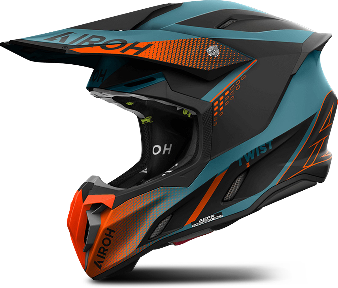 Airoh Casco de Cross  Twist 3 Shard Naranja Mate