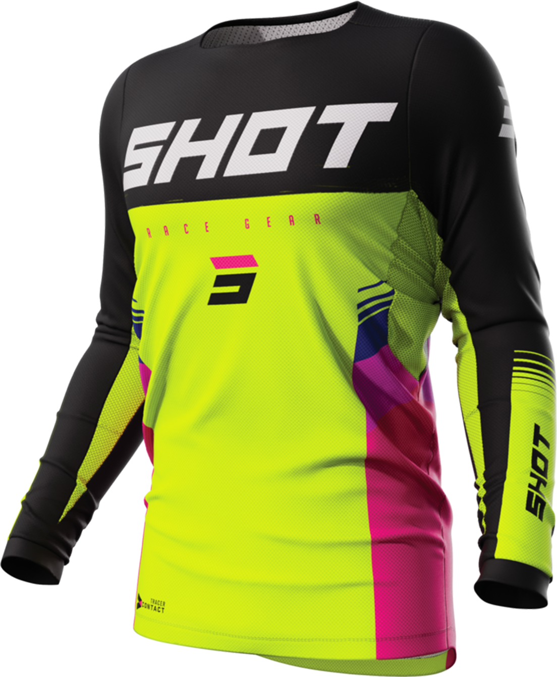 Shot Race Gear Camsieta de Cross Shot Tracer Amarillo Neón