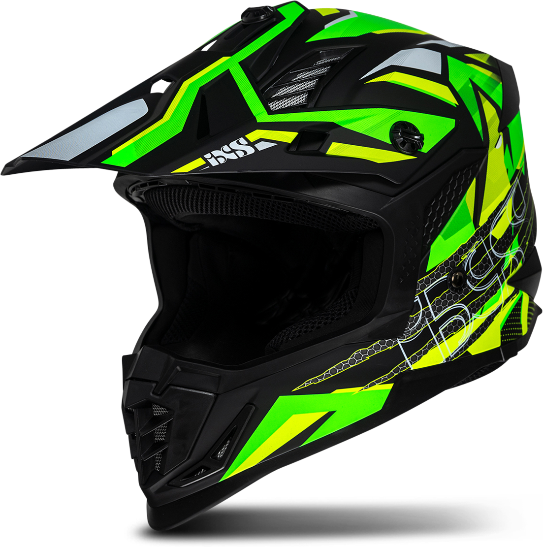 iXS Casco Integral  363 2.0 Negro Mate-Amarillo Fluo-Verde Fluo