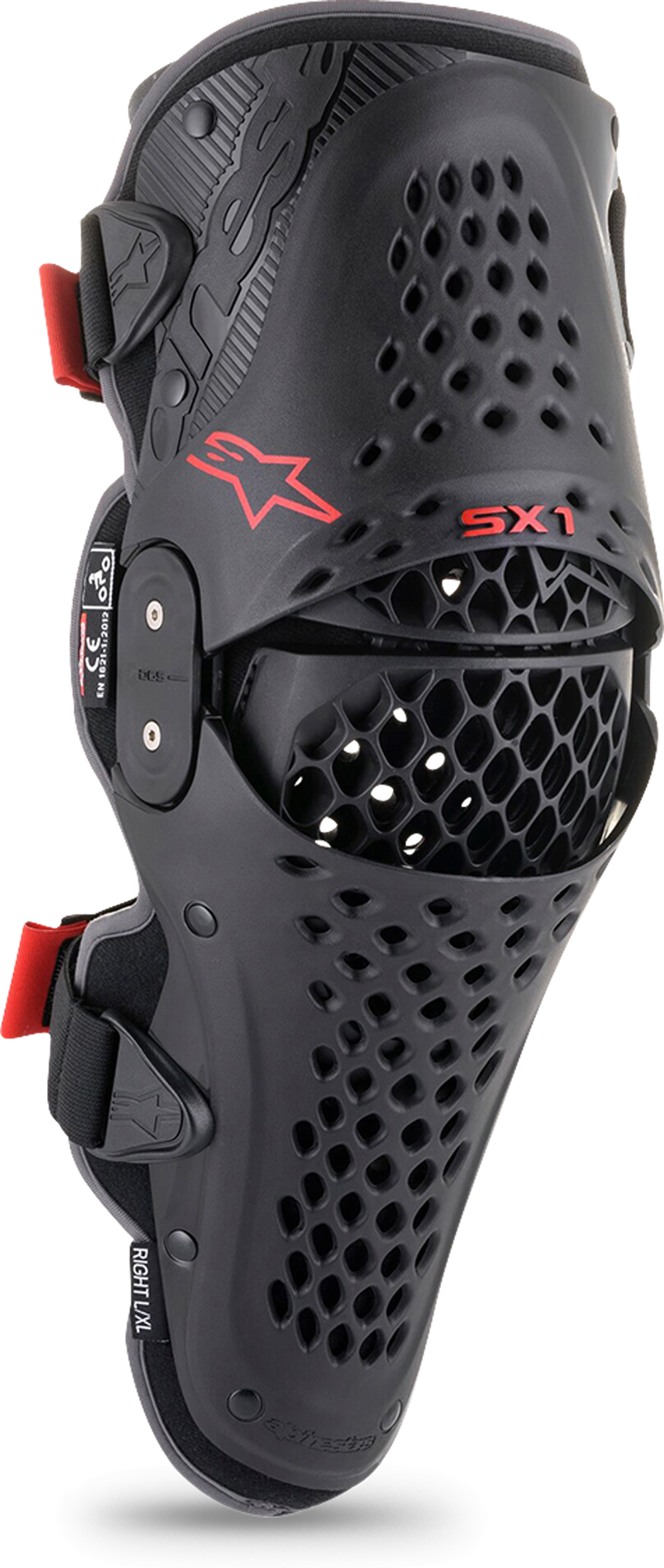 Alpinestars Rodilleras  SX-1 v2 Negro-Rojo