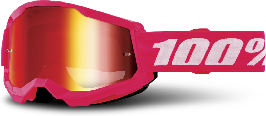 100% Gafas de Cross Niño  Strata 2 Rosa-Rojo