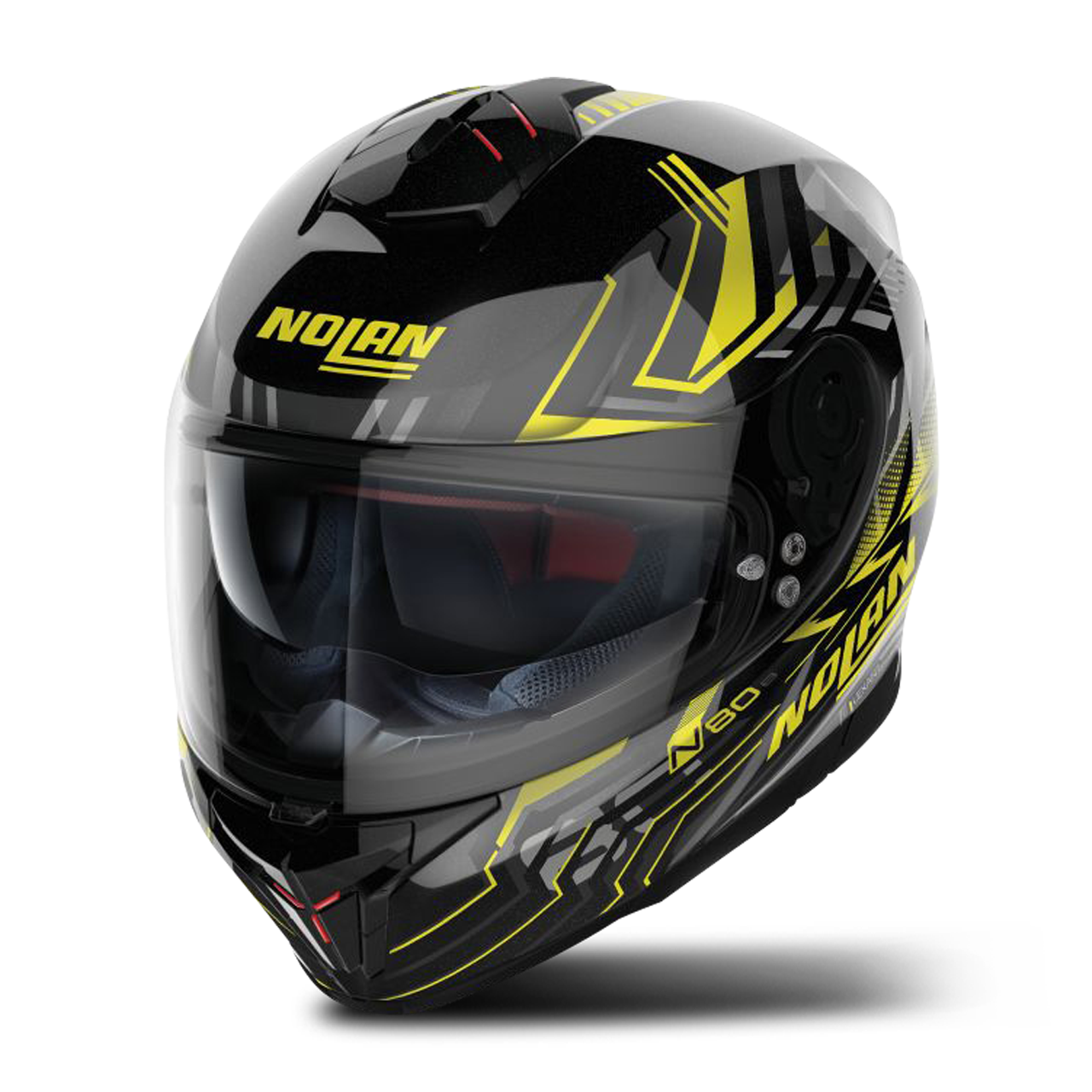 Nolan Casco Integral  N80-8 Turbolence N-Com Negro-Amarillo