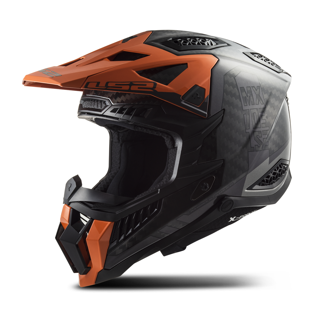 LS2 Casco de Cross  MX703 X-FORCE Victory Titanio-Naranja