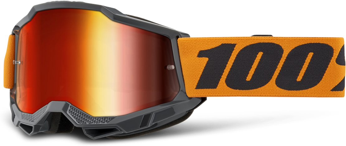 100% Gafas de Cross  Accuri 2 Naranja-Lente Espejo Roja