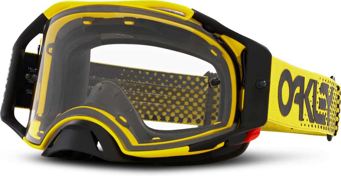 Oakley Gafas de Cross  Airbrake Moto-Amarillo con Transparente