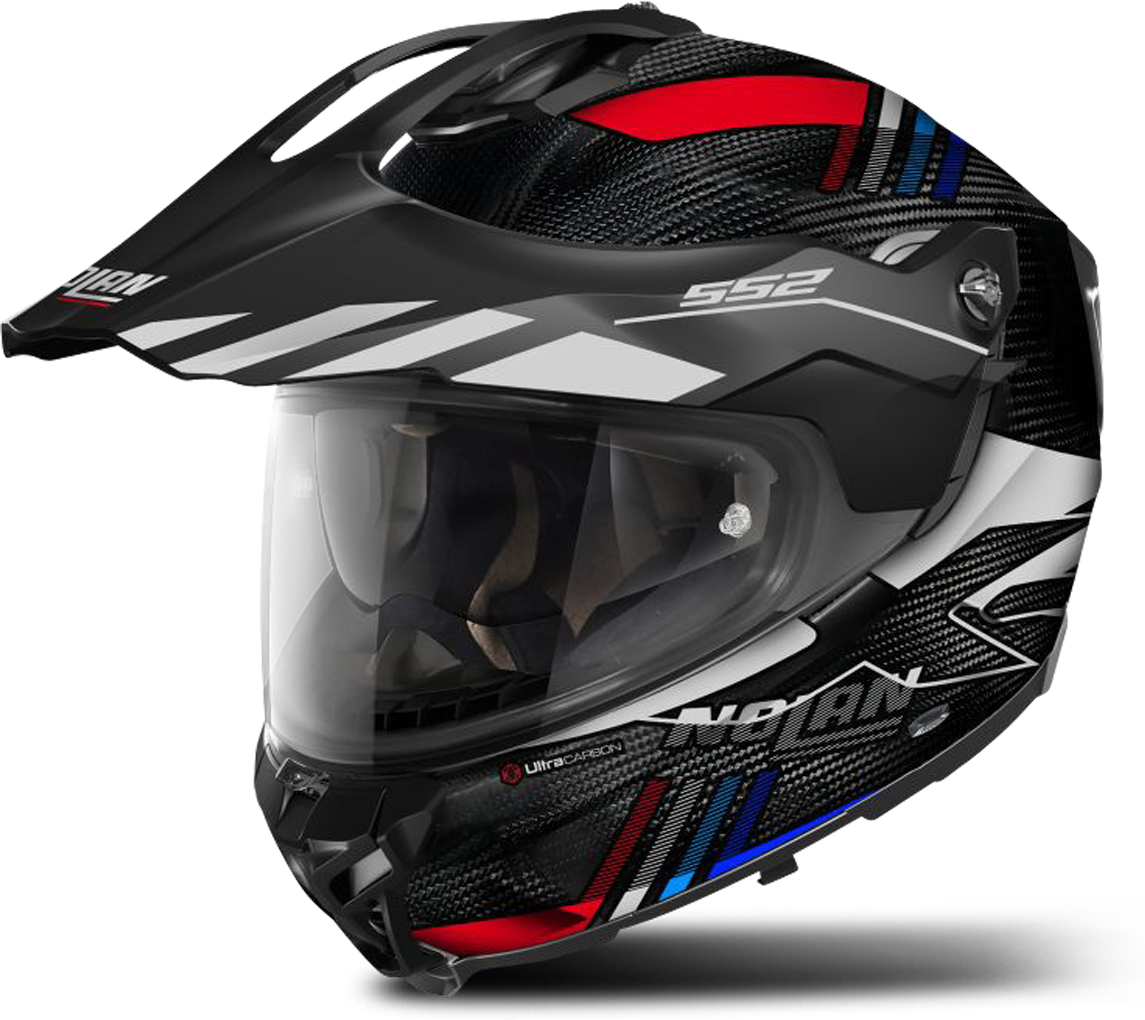 Nolan Casco Adventure  X-552 Ultra Carbon Rojo-Blanco